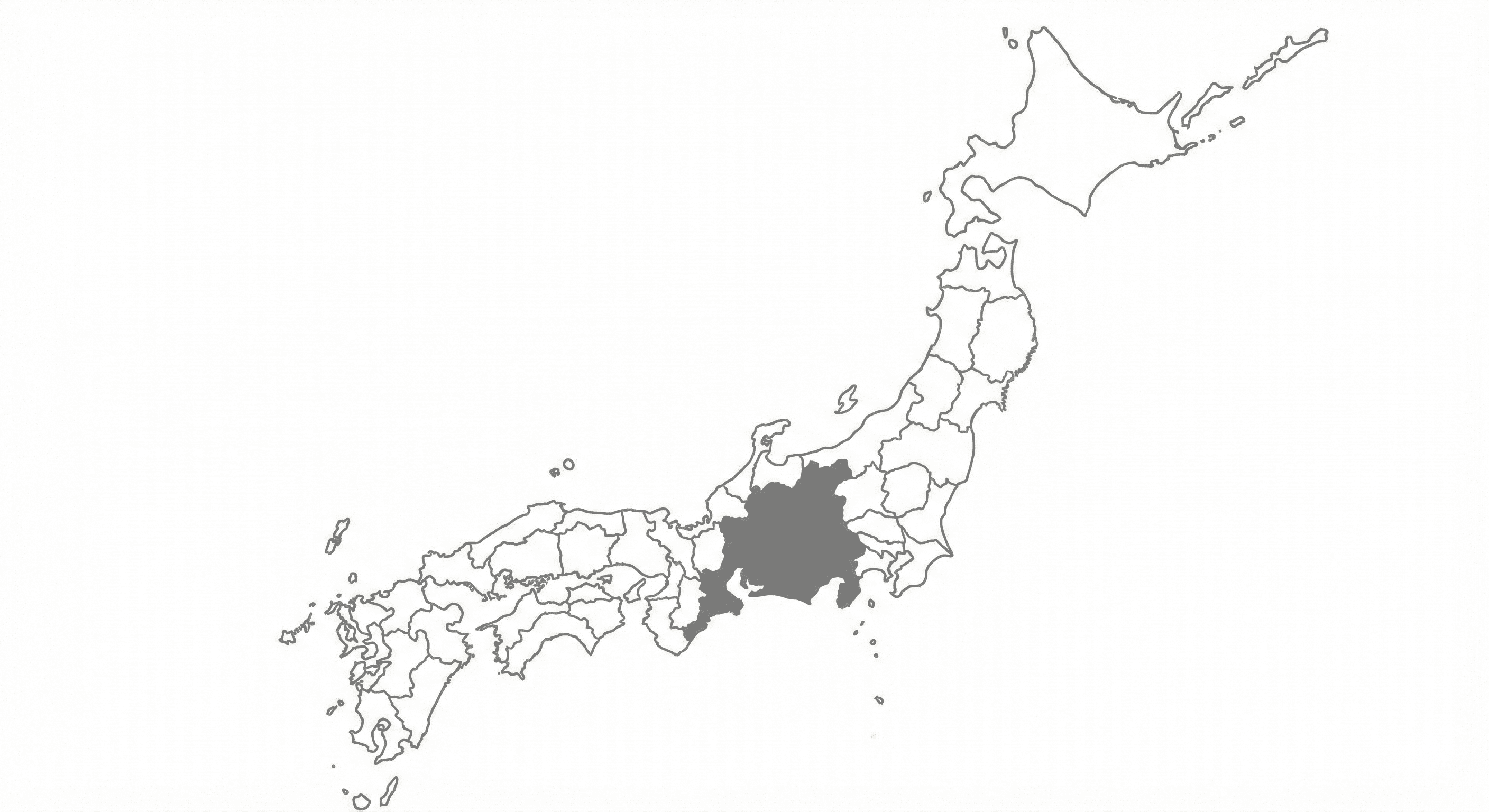 東海エリアの地図